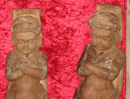 WONDERFUL PAIR OF OAK CARYATID CARVINGS - ADDITIONAL PHOTO 3