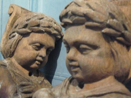 WONDERFUL PAIR OF OAK CARYATID CARVINGS - ADDITIONAL PHOTO 7