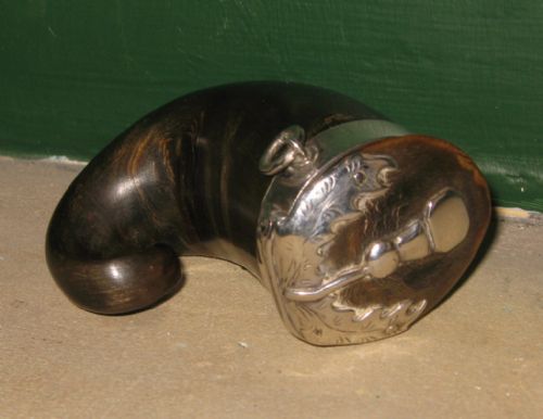 scottish horn snuff mull - CATEGORY: ANTIQUE SILVER - DATED 1800