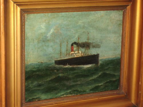 CRUISER LINER OIL PAINTING - ADDITIONAL PHOTO 2