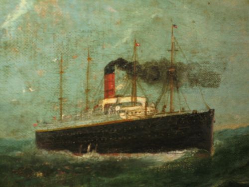 CRUISER LINER OIL PAINTING - ADDITIONAL PHOTO 3