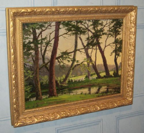 'Shady Pool' Oil by Clive Richard Browne