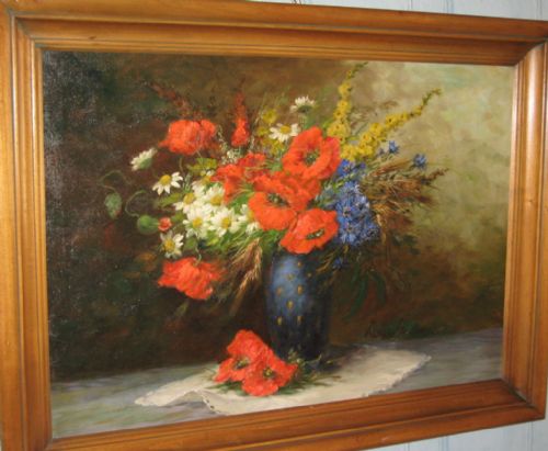 STILL LIFE IN OIL BY WILHELM SCHUTZE - ADDITIONAL PHOTO 1