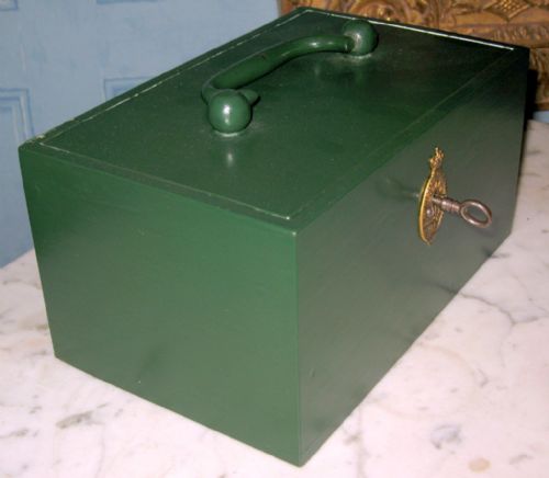 VICTORIAN SMALL IRON STRONG BOX - ADDITIONAL PHOTO 1
