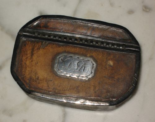 georgian leather snuff box - CATEGORY: ANTIQUE BOXES - DATED 1800
