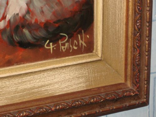 ITALIAN OIL PAINTING OF A CAT - ADDITIONAL PHOTO 2