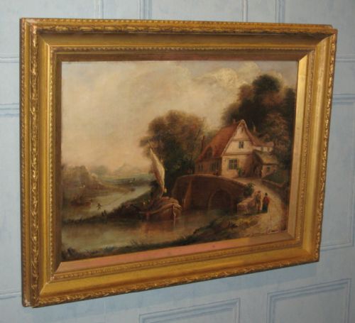 fine early nineteenth century landscape oil - CATEGORY: ANTIQUE ART - DATED 1800