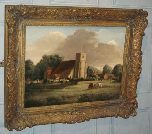 OIL OF A WEST SUSSEX CHURCH - ADDITIONAL PHOTO 1