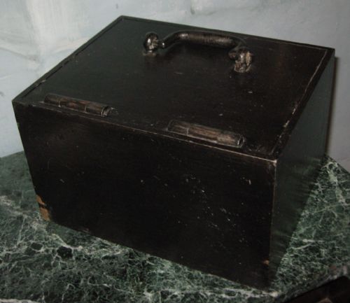 VICTORIAN HOBBSCO IRON STRONGBOX - ADDITIONAL PHOTO 1
