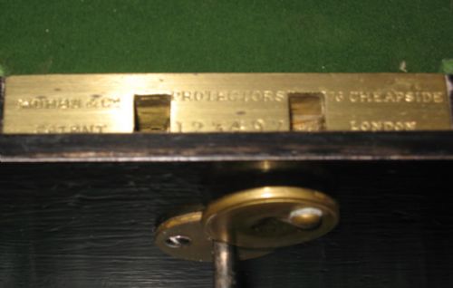 VICTORIAN HOBBSCO IRON STRONGBOX - ADDITIONAL PHOTO 3