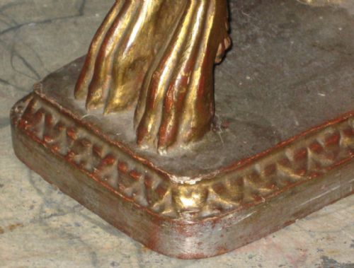 LIFESIZE GILDED CARVED WOOD GREYHOUND - ADDITIONAL PHOTO 4
