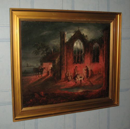 fine oil after joseph wright of derby - CATEGORY: ANTIQUE ART - DATED 1800