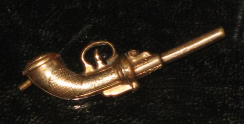 RARE PISTOL SHAPED VICTORIAN WATCH KEYWINDER - ADDITIONAL PHOTO 2