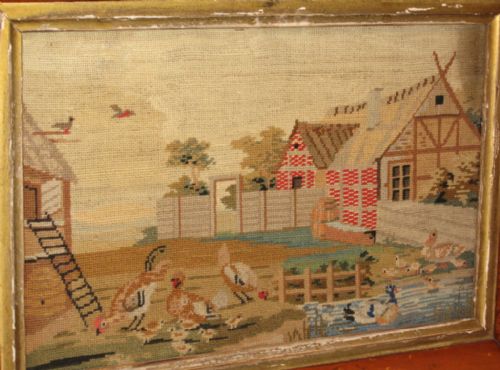 VICTORIAN FARMYARD NEEDLEWORK - ADDITIONAL PHOTO 2