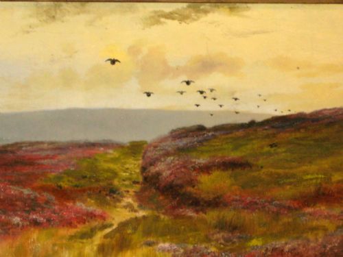'THE GROUSE MOOR' OIL PAINTING - ADDITIONAL PHOTO 4