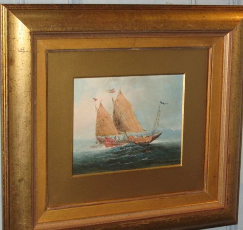 GOUACHE OF BURMESE JUNK - ADDITIONAL PHOTO 1