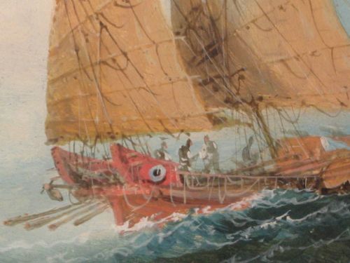 GOUACHE OF BURMESE JUNK - ADDITIONAL PHOTO 5