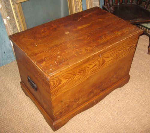 victorian painted pine trunk - CATEGORY: ANTIQUE CHESTS - DATED 1860