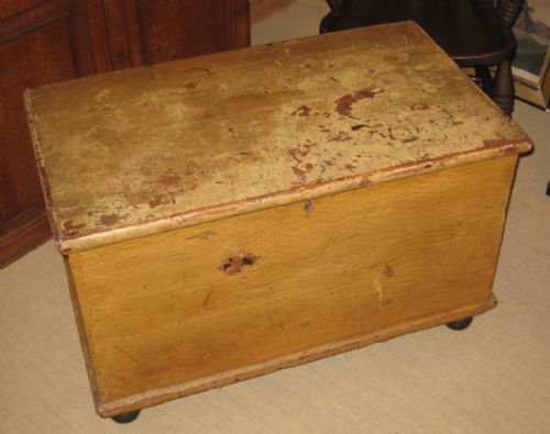 VICTORIAN PAINTED PINE TRUNK - ADDITIONAL PHOTO 1