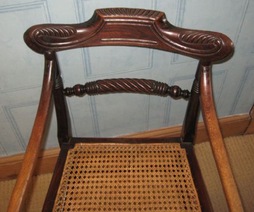 ELEGANT REGENCY PAINTED ARMCHAIR - ADDITIONAL PHOTO 3