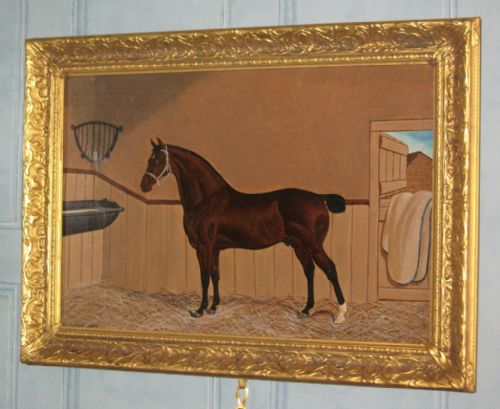 PAIR OF VICTORIAN HORSE OIL PAINTINGS - ADDITIONAL PHOTO 1