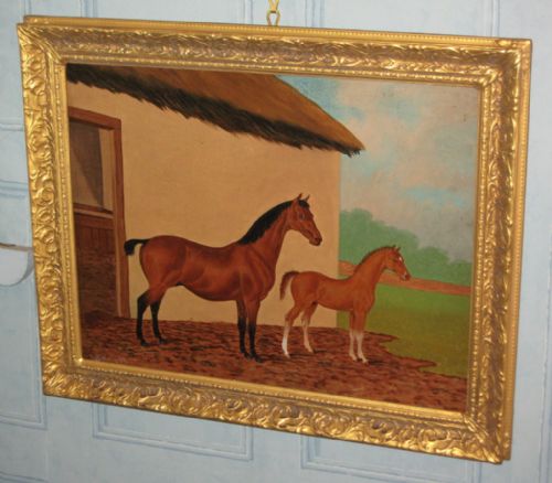 PAIR OF VICTORIAN HORSE OIL PAINTINGS - ADDITIONAL PHOTO 2