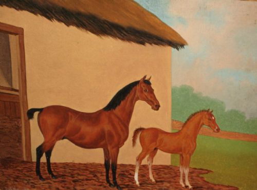 PAIR OF VICTORIAN HORSE OIL PAINTINGS - ADDITIONAL PHOTO 4