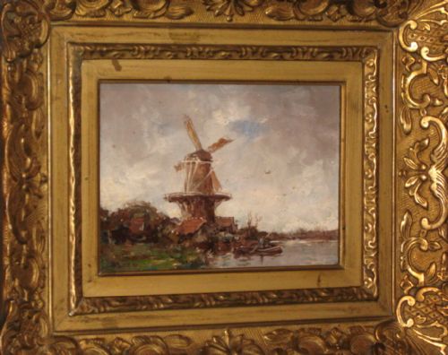 SMALL DUTCH OIL LANDSCAPE SCENE - ADDITIONAL PHOTO 1