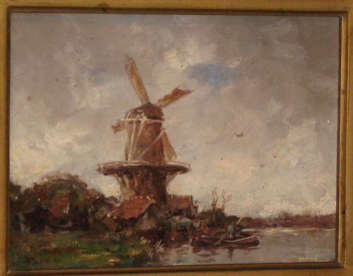 SMALL DUTCH OIL LANDSCAPE SCENE - ADDITIONAL PHOTO 2