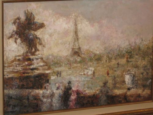 FRENCH IMPRESSIONIST OIL OF PARIS - ADDITIONAL PHOTO 2