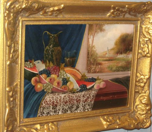 FINE SMALL OIL STILL LIFE - ADDITIONAL PHOTO 1
