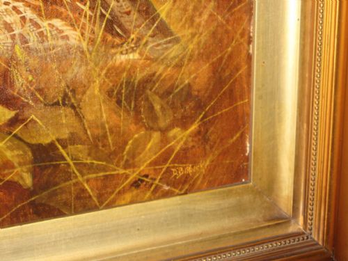 SUPERB LARGE PAIR OF GAME BIRD OIL PAINTINGS - ADDITIONAL PHOTO 7