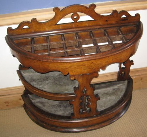 VICTORIAN OAK HALL STICK STAND - ADDITIONAL PHOTO 1