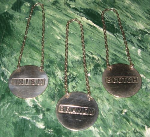 SET OF SAMPSON MORDAN SILVER DECANTER LABELS - ADDITIONAL PHOTO 1