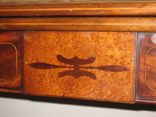 REGENCY MAHOGANY INLAID TEA TABLE - ADDITIONAL PHOTO 4