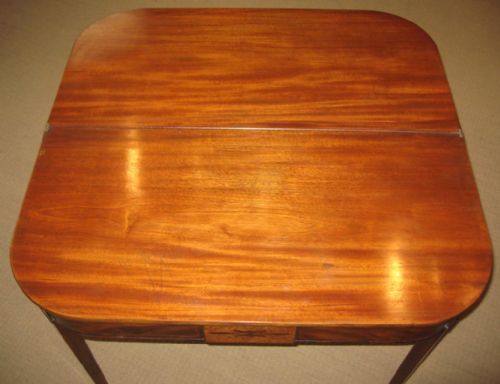 REGENCY MAHOGANY INLAID TEA TABLE - ADDITIONAL PHOTO 7