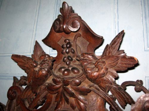 LARGE CARVED OAK VICTORIAN BAROMETER - ADDITIONAL PHOTO 3