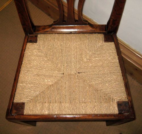 PAIR OF CHIPPENDALE PERIOD ELM SIDE CHAIRS - ADDITIONAL PHOTO 5