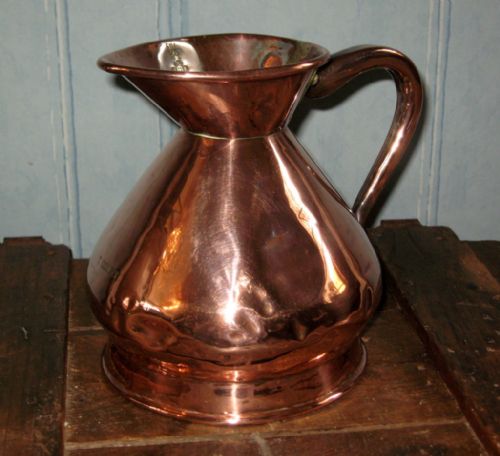victorian 1 quart copper measure - CATEGORY: ANTIQUE METAL - DATED 1850