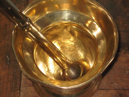 GEORGIAN BRASS PESTLE AND MORTAR - ADDITIONAL PHOTO 5