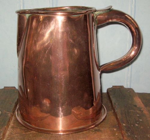 georgian copper ale jug - CATEGORY: ANTIQUE METAL - DATED 1800