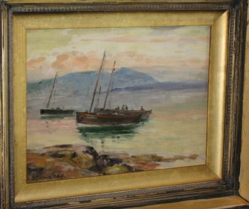 SCOTTISH OIL SKETCH BY DAVID FULTON RSW - ADDITIONAL PHOTO 2