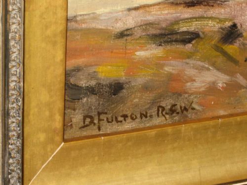 SCOTTISH OIL SKETCH BY DAVID FULTON RSW - ADDITIONAL PHOTO 6