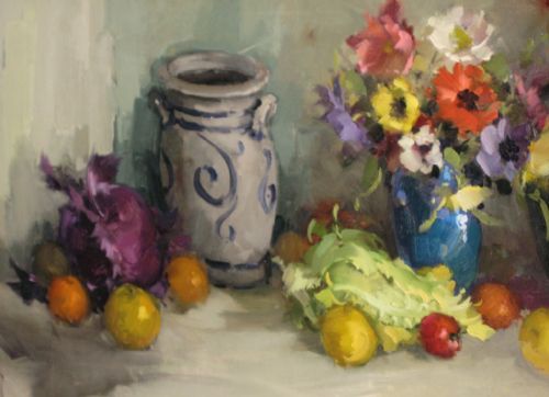 GOOD IMPRESSIONIST OIL STILL LIFE - ADDITIONAL PHOTO 3