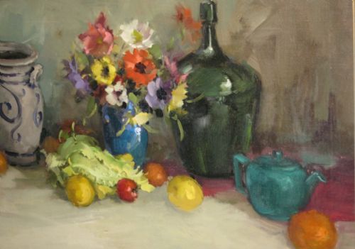 GOOD IMPRESSIONIST OIL STILL LIFE - ADDITIONAL PHOTO 4