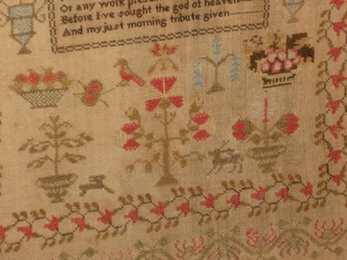 LARGE EARLY NINETEENTH CENTURY SAMPLER - ADDITIONAL PHOTO 3