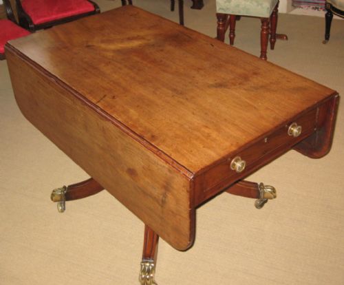 LARGE MAHOGANY PEMBROKE DINING TABLE - ADDITIONAL PHOTO 5