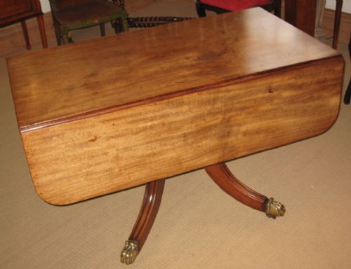 LARGE MAHOGANY PEMBROKE DINING TABLE - ADDITIONAL PHOTO 6