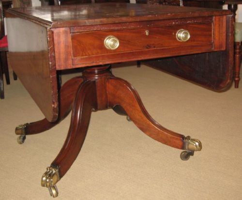LARGE MAHOGANY PEMBROKE DINING TABLE - ADDITIONAL PHOTO 7