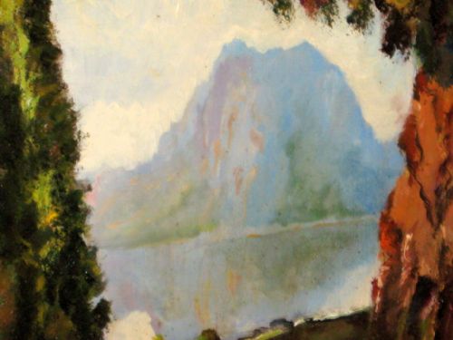 ITALIAN LANDSCAPE OIL PAINTING - ADDITIONAL PHOTO 3